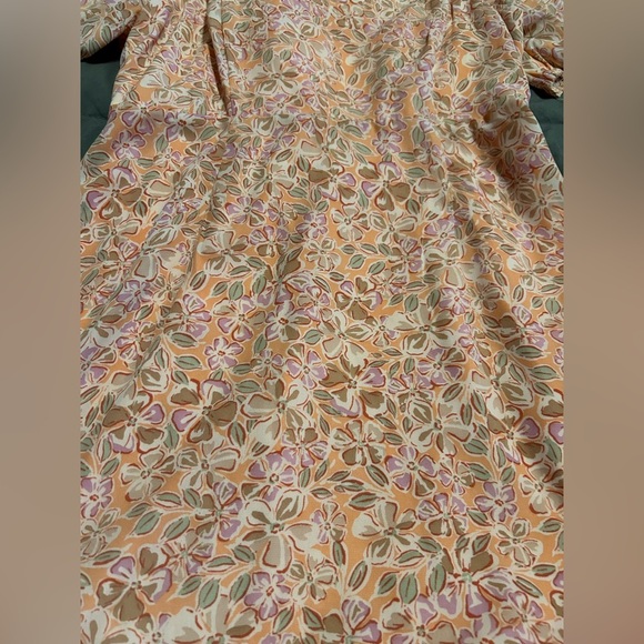 Square Neck Tie Back Puff Sleeve Sundress - Picture 5 of 6